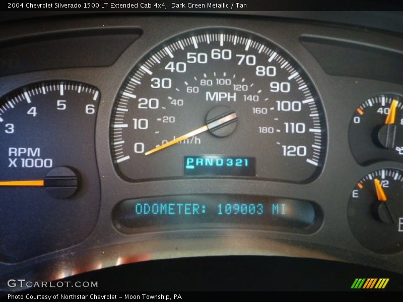 Dark Green Metallic / Tan 2004 Chevrolet Silverado 1500 LT Extended Cab 4x4