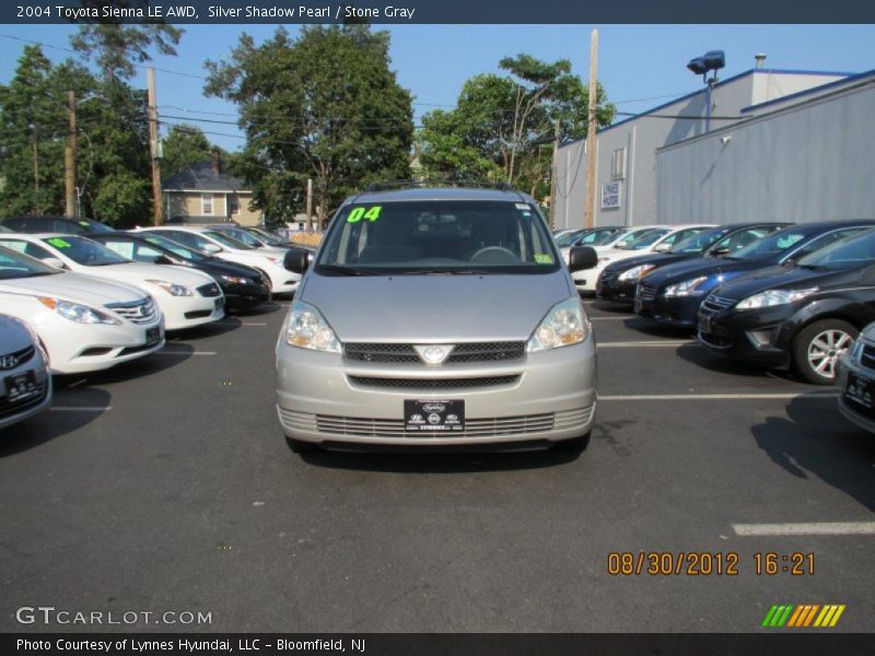 Silver Shadow Pearl / Stone Gray 2004 Toyota Sienna LE AWD