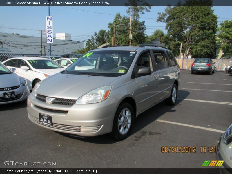 Silver Shadow Pearl / Stone Gray 2004 Toyota Sienna LE AWD