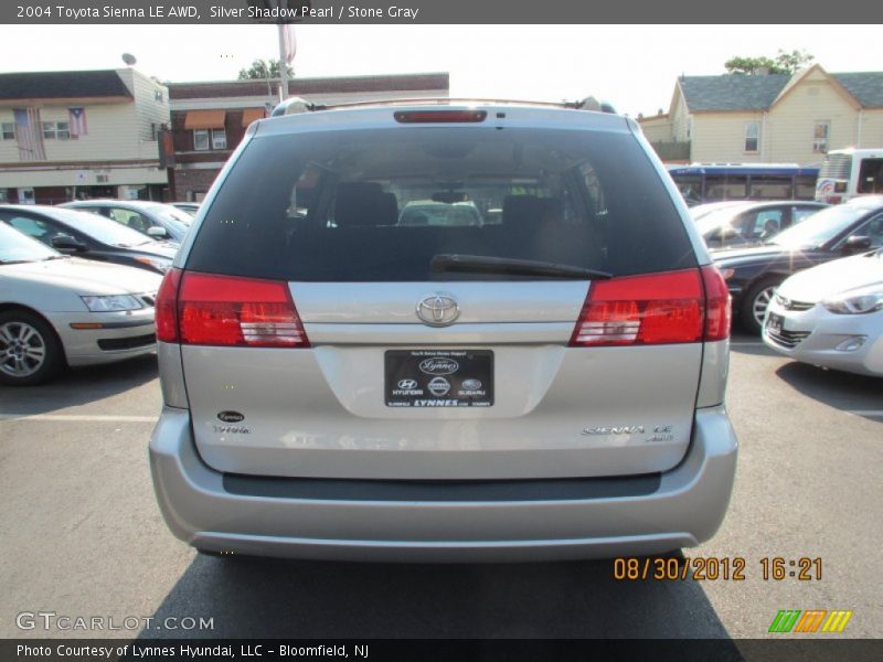 Silver Shadow Pearl / Stone Gray 2004 Toyota Sienna LE AWD