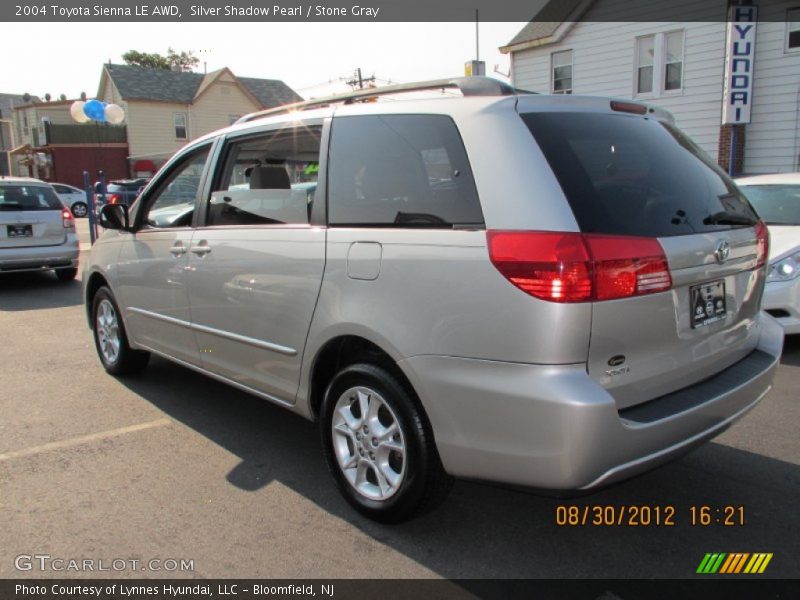 Silver Shadow Pearl / Stone Gray 2004 Toyota Sienna LE AWD