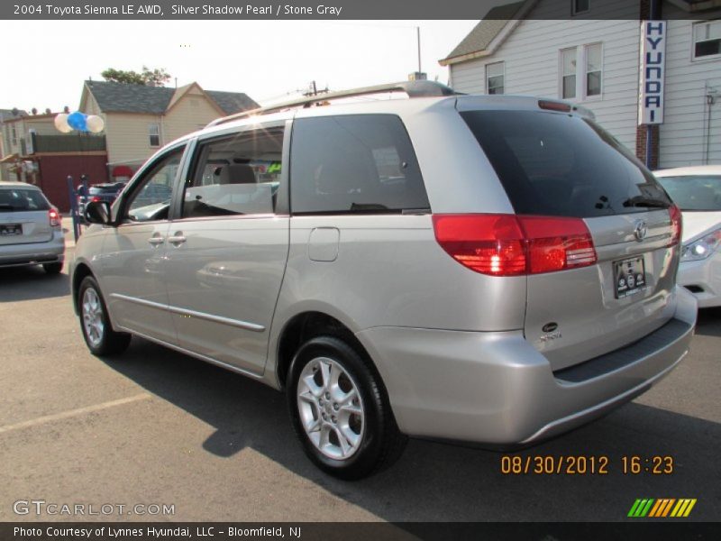 Silver Shadow Pearl / Stone Gray 2004 Toyota Sienna LE AWD