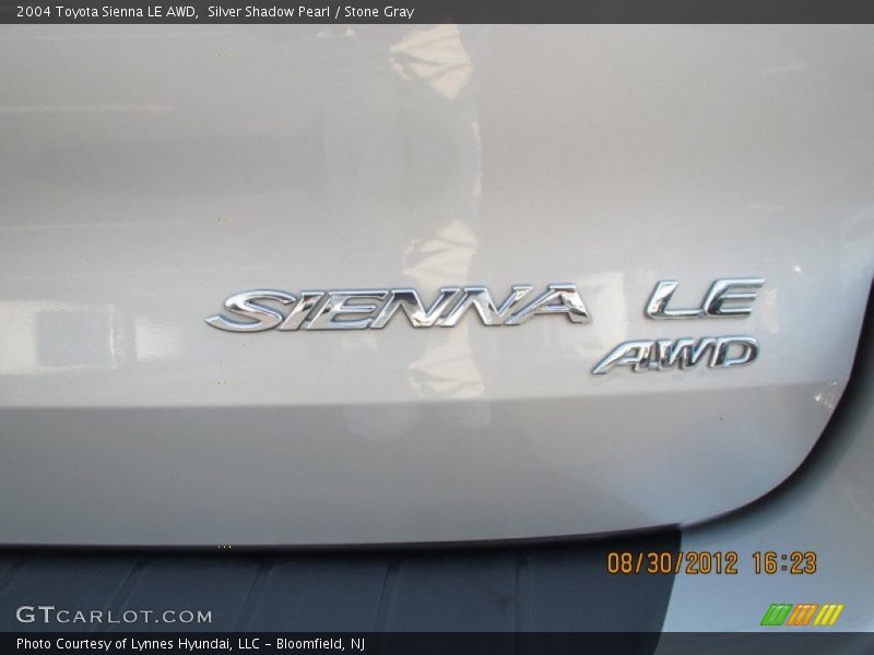 Silver Shadow Pearl / Stone Gray 2004 Toyota Sienna LE AWD