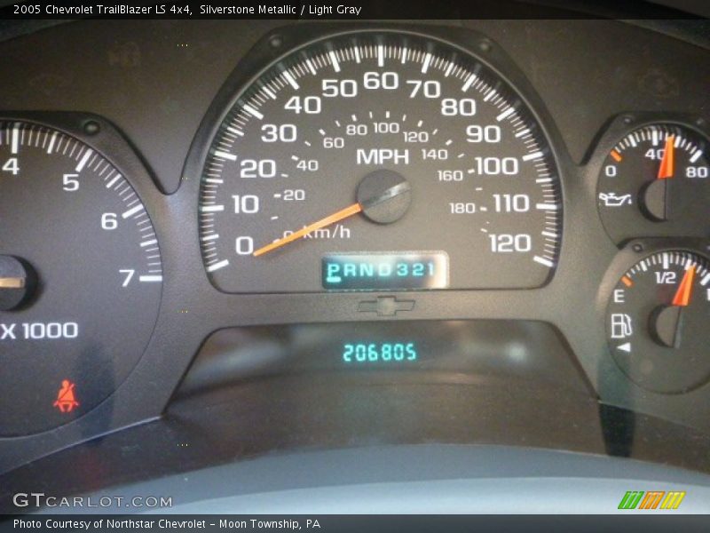 Silverstone Metallic / Light Gray 2005 Chevrolet TrailBlazer LS 4x4