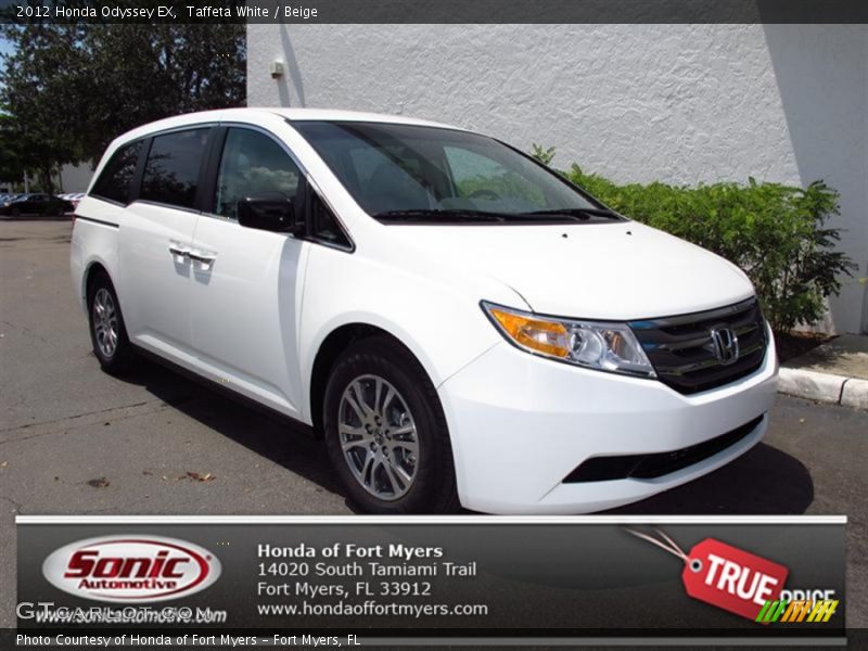 Taffeta White / Beige 2012 Honda Odyssey EX