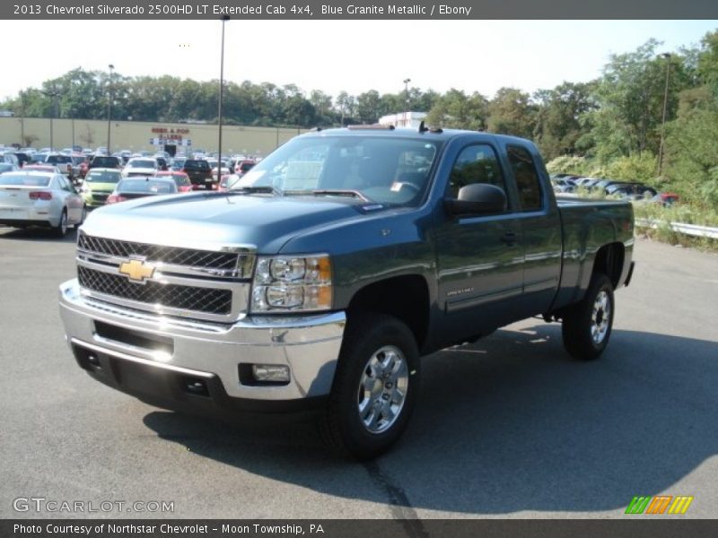 Blue Granite Metallic / Ebony 2013 Chevrolet Silverado 2500HD LT Extended Cab 4x4