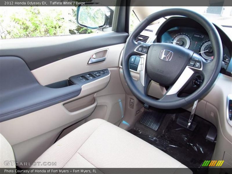 Taffeta White / Beige 2012 Honda Odyssey EX
