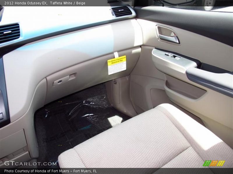 Taffeta White / Beige 2012 Honda Odyssey EX
