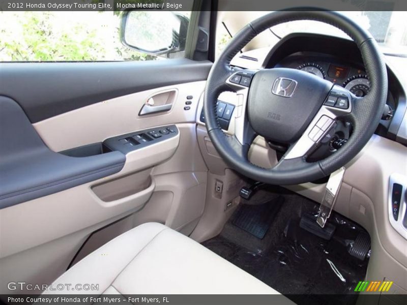 Mocha Metallic / Beige 2012 Honda Odyssey Touring Elite