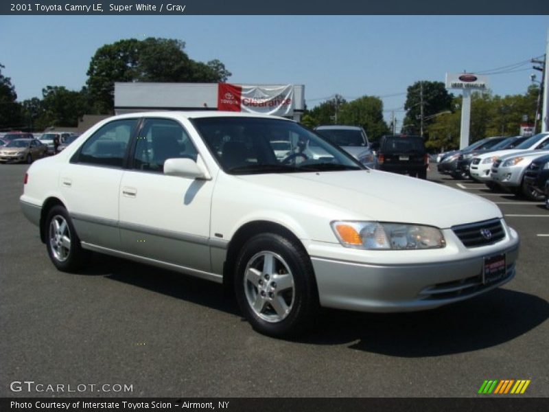 Super White / Gray 2001 Toyota Camry LE