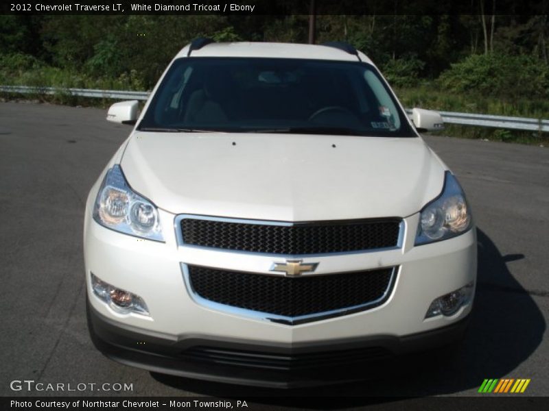 White Diamond Tricoat / Ebony 2012 Chevrolet Traverse LT