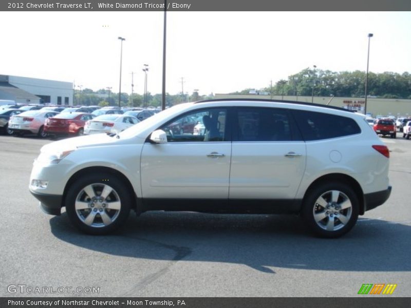 White Diamond Tricoat / Ebony 2012 Chevrolet Traverse LT