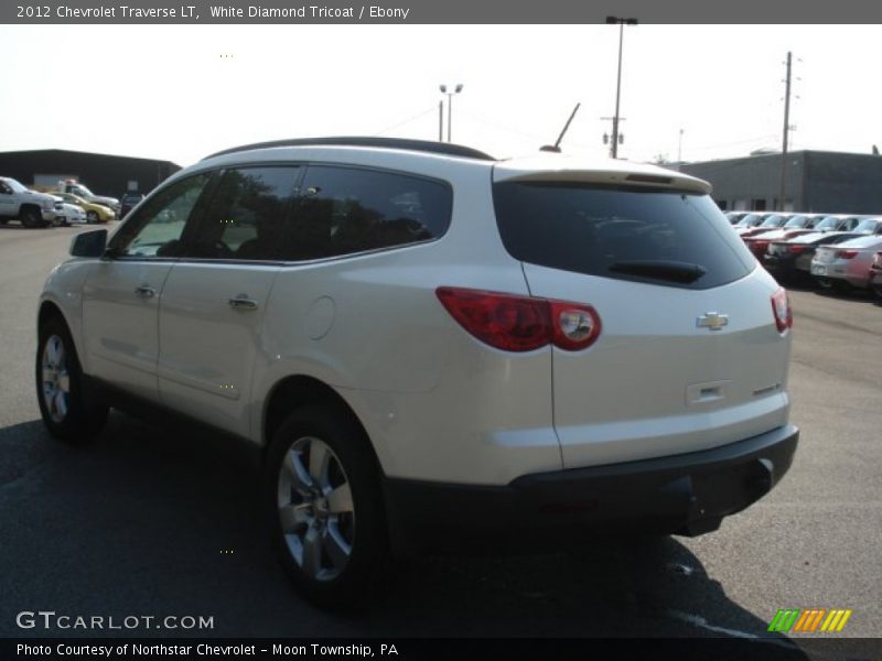 White Diamond Tricoat / Ebony 2012 Chevrolet Traverse LT