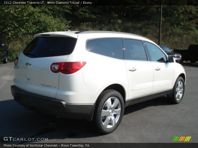 White Diamond Tricoat / Ebony 2012 Chevrolet Traverse LT
