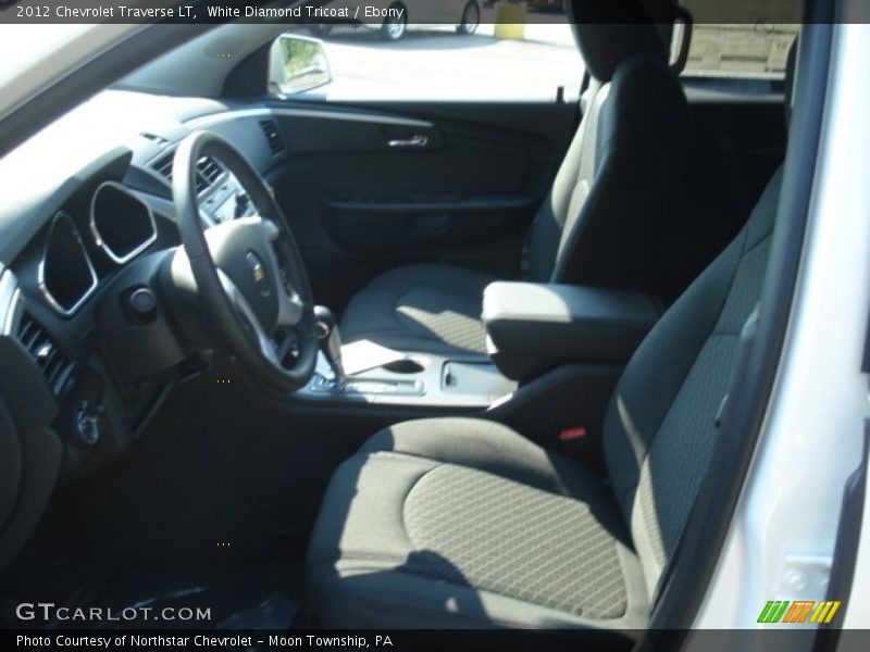 White Diamond Tricoat / Ebony 2012 Chevrolet Traverse LT
