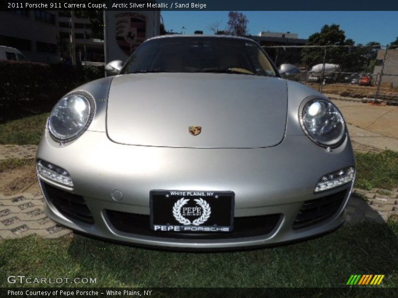 Arctic Silver Metallic / Sand Beige 2011 Porsche 911 Carrera Coupe
