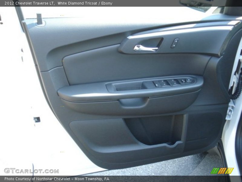 White Diamond Tricoat / Ebony 2012 Chevrolet Traverse LT