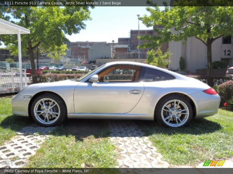 Arctic Silver Metallic / Sand Beige 2011 Porsche 911 Carrera Coupe