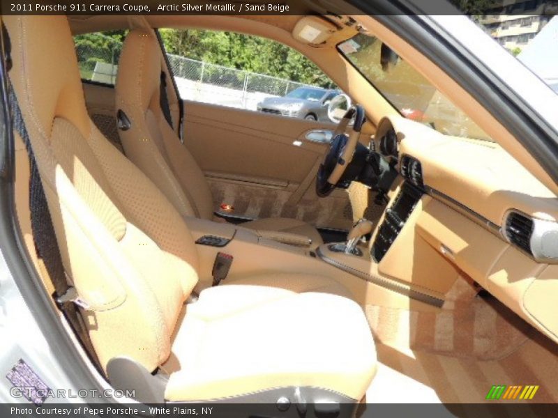 Arctic Silver Metallic / Sand Beige 2011 Porsche 911 Carrera Coupe