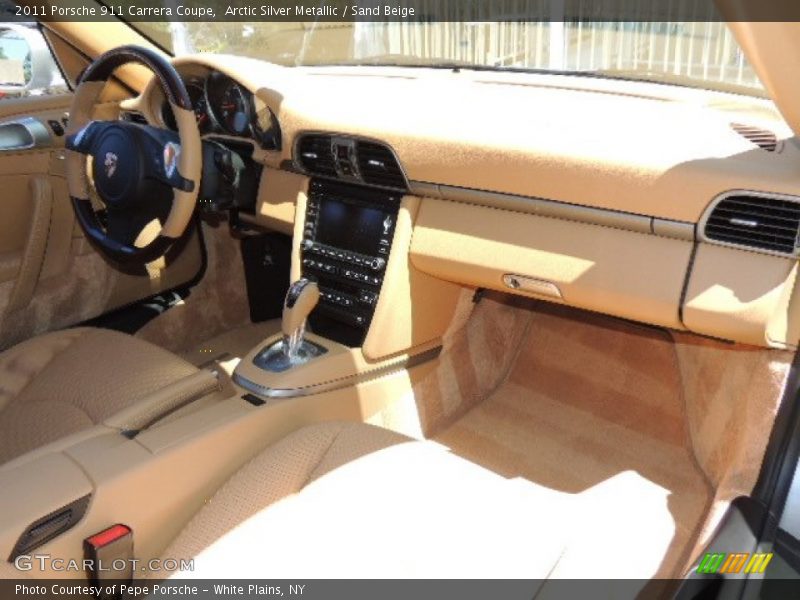 Arctic Silver Metallic / Sand Beige 2011 Porsche 911 Carrera Coupe