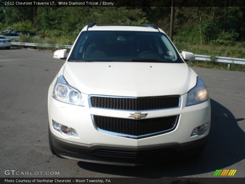 White Diamond Tricoat / Ebony 2012 Chevrolet Traverse LT