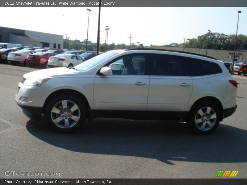 White Diamond Tricoat / Ebony 2012 Chevrolet Traverse LT