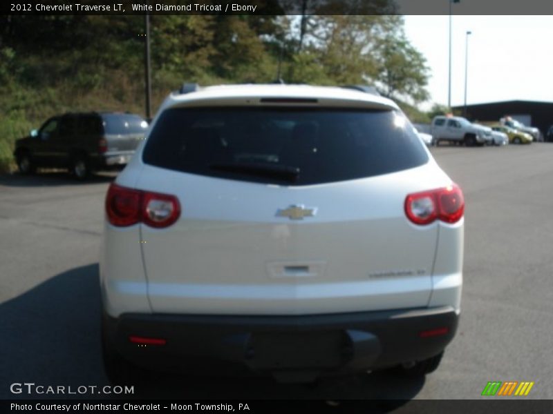 White Diamond Tricoat / Ebony 2012 Chevrolet Traverse LT