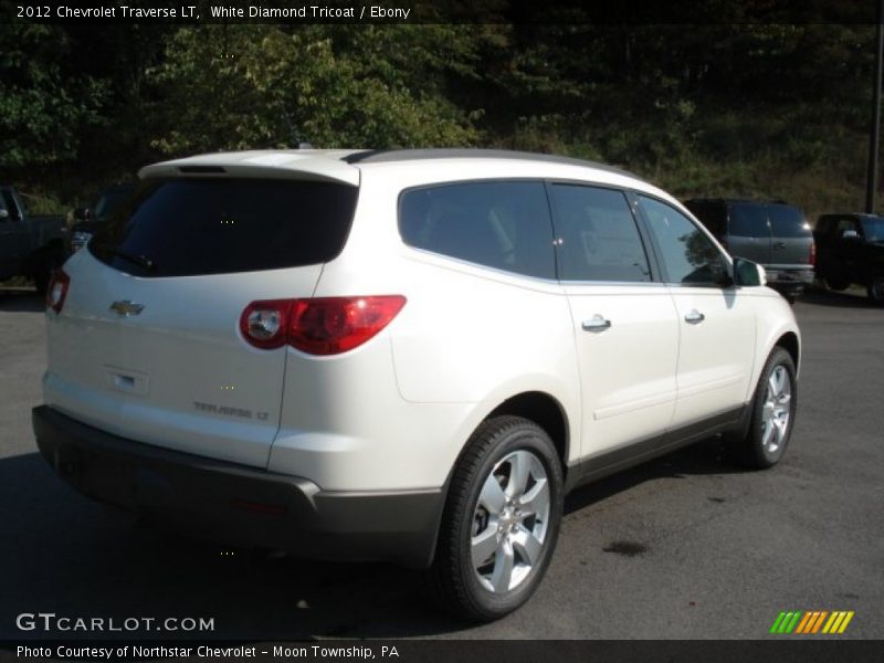 White Diamond Tricoat / Ebony 2012 Chevrolet Traverse LT