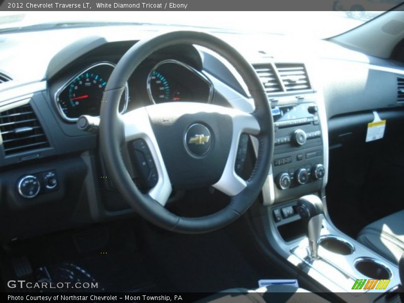 White Diamond Tricoat / Ebony 2012 Chevrolet Traverse LT
