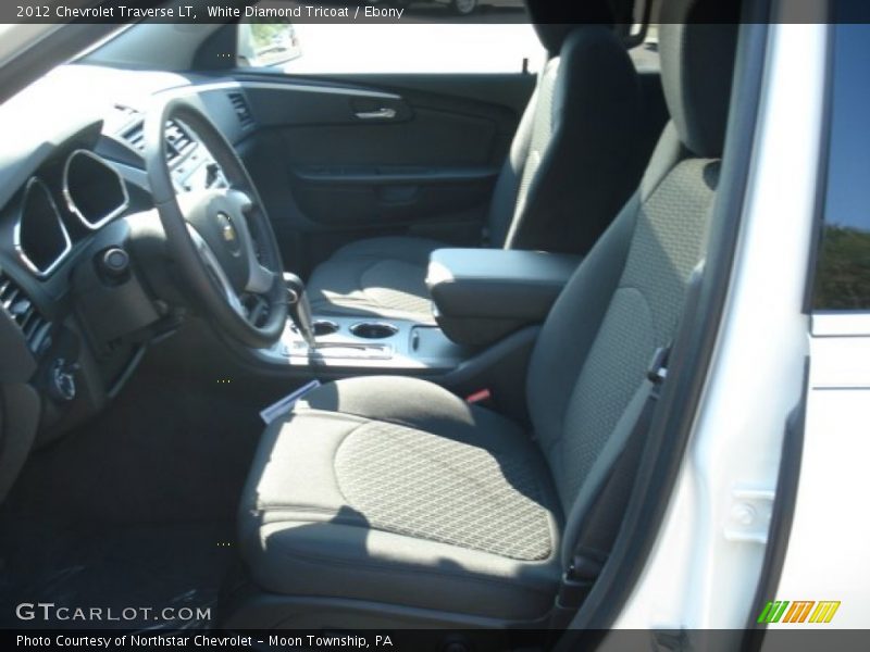White Diamond Tricoat / Ebony 2012 Chevrolet Traverse LT
