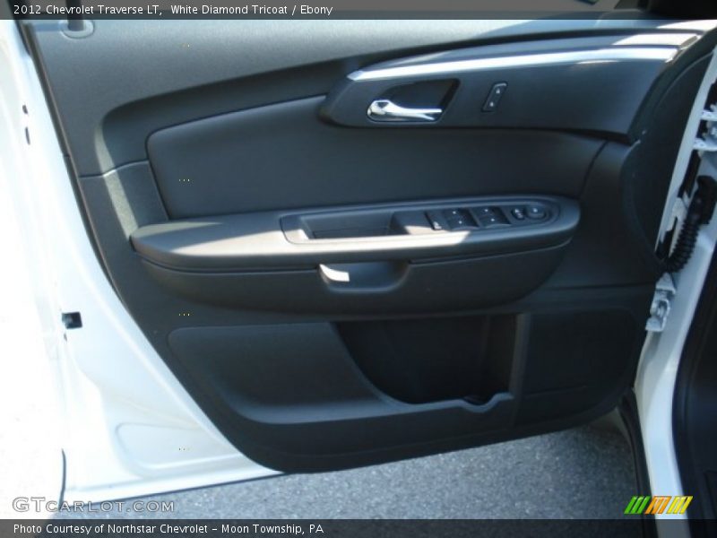 White Diamond Tricoat / Ebony 2012 Chevrolet Traverse LT