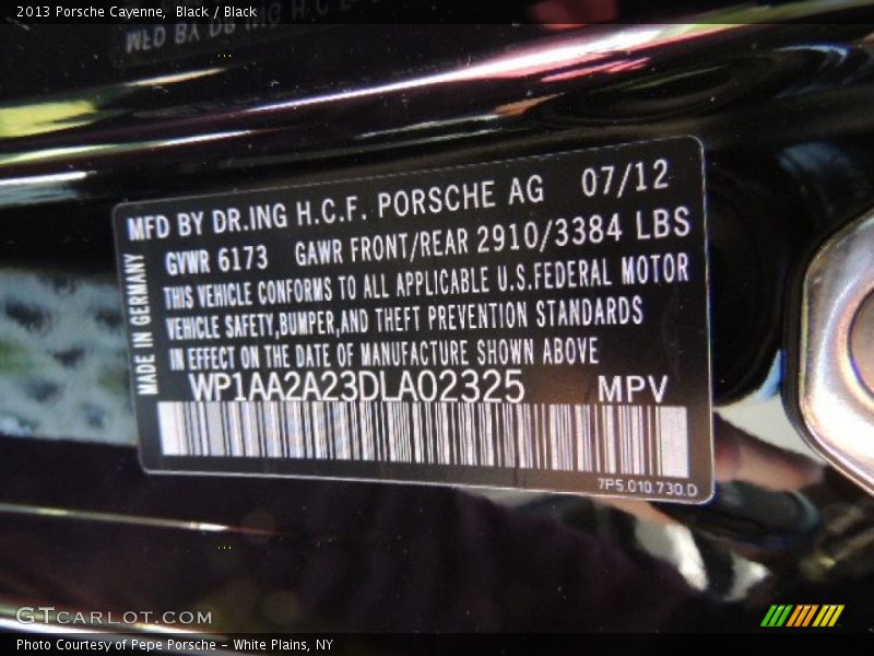 Black / Black 2013 Porsche Cayenne