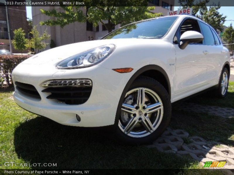 White / Black 2013 Porsche Cayenne S Hybrid
