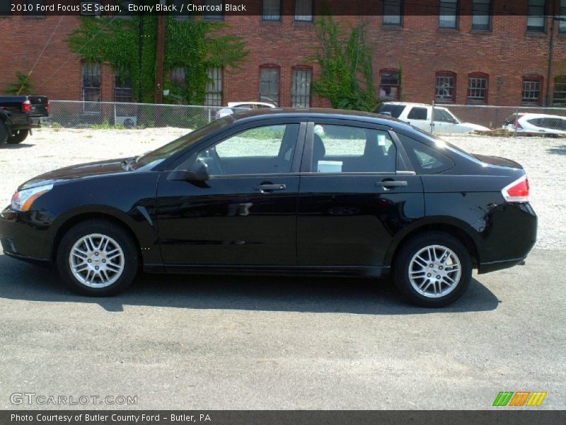 Ebony Black / Charcoal Black 2010 Ford Focus SE Sedan