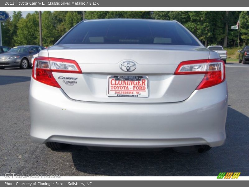 Classic Silver Metallic / Black 2012 Toyota Camry L