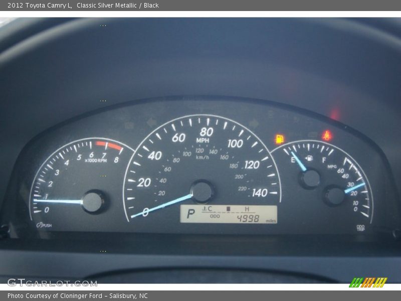 Classic Silver Metallic / Black 2012 Toyota Camry L