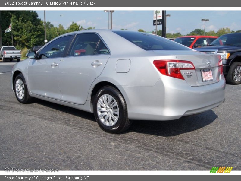 Classic Silver Metallic / Black 2012 Toyota Camry L