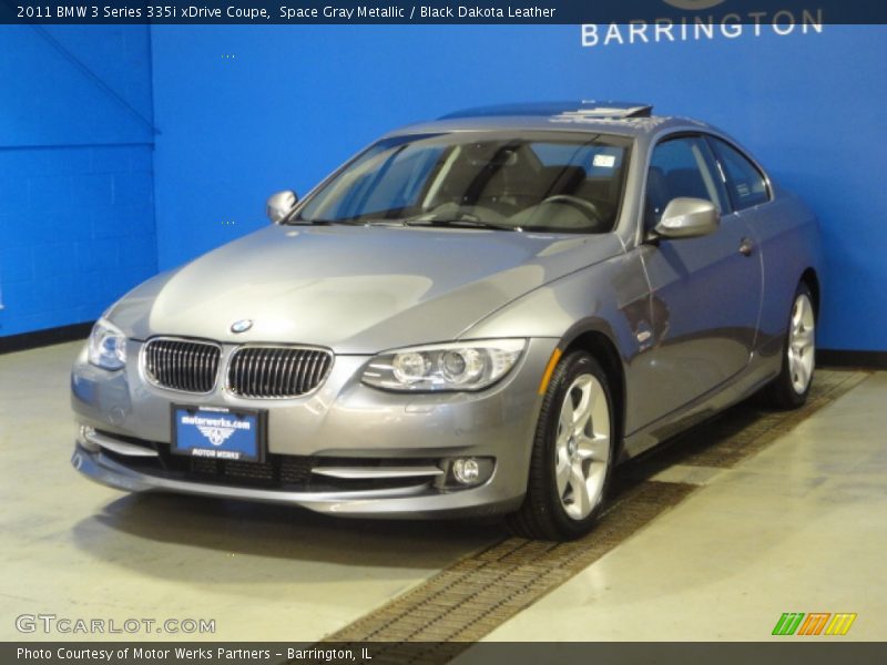 Space Gray Metallic / Black Dakota Leather 2011 BMW 3 Series 335i xDrive Coupe