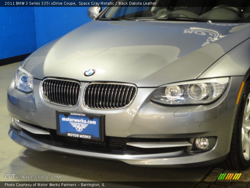 Space Gray Metallic / Black Dakota Leather 2011 BMW 3 Series 335i xDrive Coupe