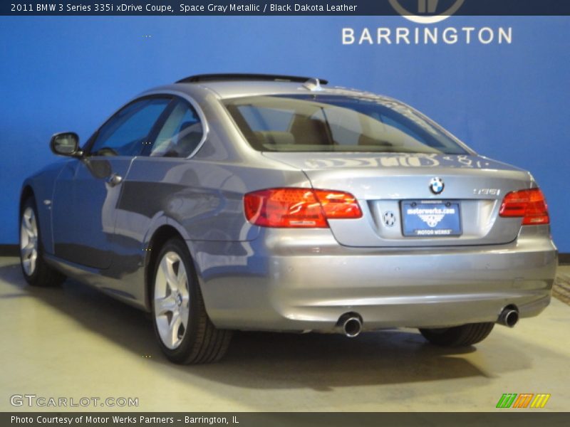 Space Gray Metallic / Black Dakota Leather 2011 BMW 3 Series 335i xDrive Coupe