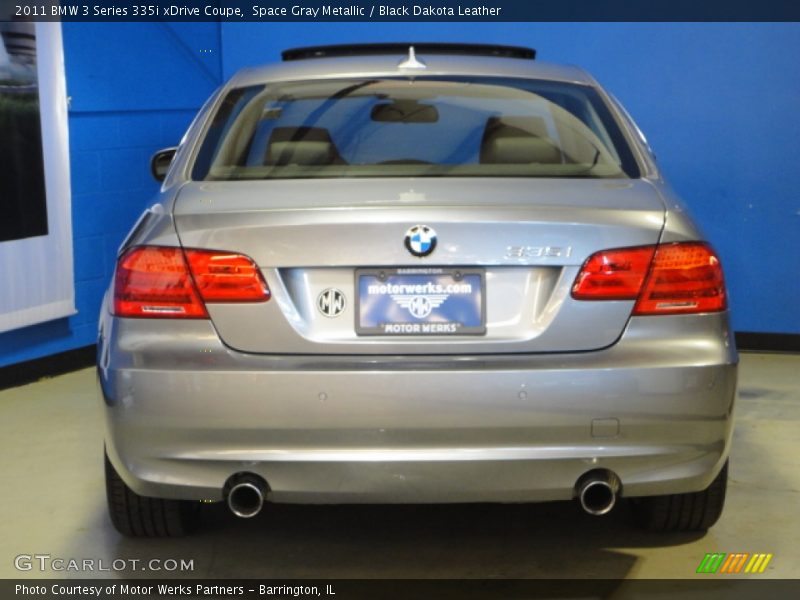 Space Gray Metallic / Black Dakota Leather 2011 BMW 3 Series 335i xDrive Coupe