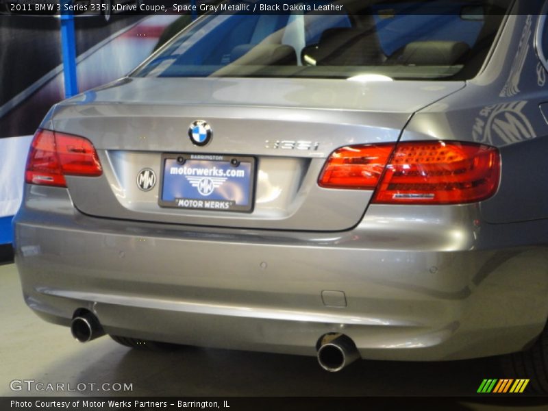 Space Gray Metallic / Black Dakota Leather 2011 BMW 3 Series 335i xDrive Coupe