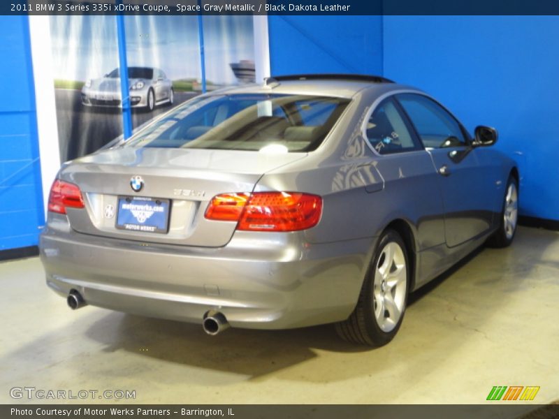 Space Gray Metallic / Black Dakota Leather 2011 BMW 3 Series 335i xDrive Coupe