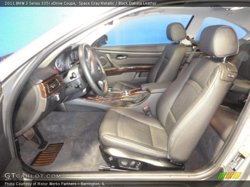 Space Gray Metallic / Black Dakota Leather 2011 BMW 3 Series 335i xDrive Coupe