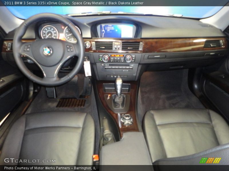 Space Gray Metallic / Black Dakota Leather 2011 BMW 3 Series 335i xDrive Coupe