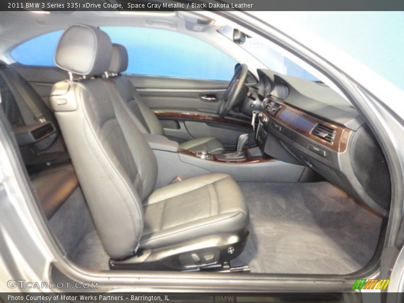 Space Gray Metallic / Black Dakota Leather 2011 BMW 3 Series 335i xDrive Coupe