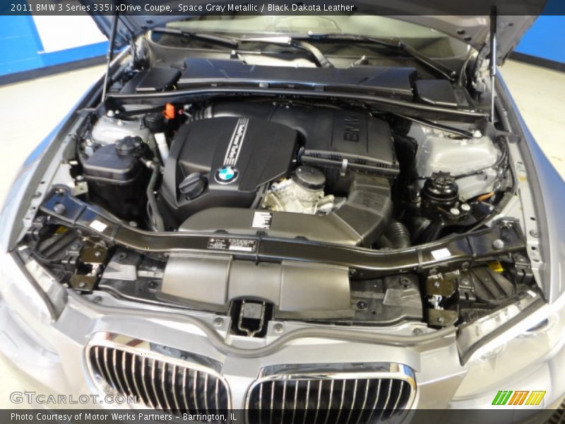 Space Gray Metallic / Black Dakota Leather 2011 BMW 3 Series 335i xDrive Coupe