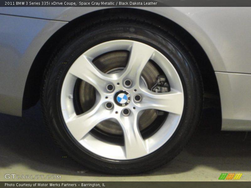 Space Gray Metallic / Black Dakota Leather 2011 BMW 3 Series 335i xDrive Coupe