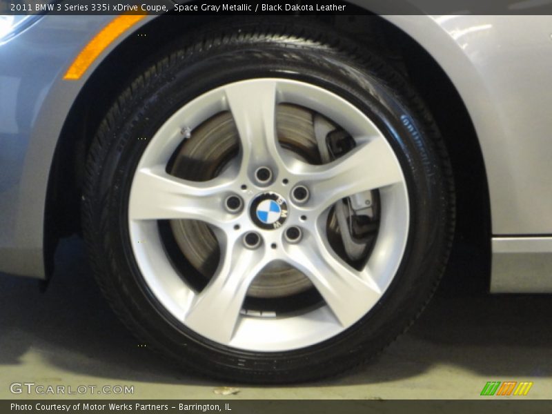 Space Gray Metallic / Black Dakota Leather 2011 BMW 3 Series 335i xDrive Coupe