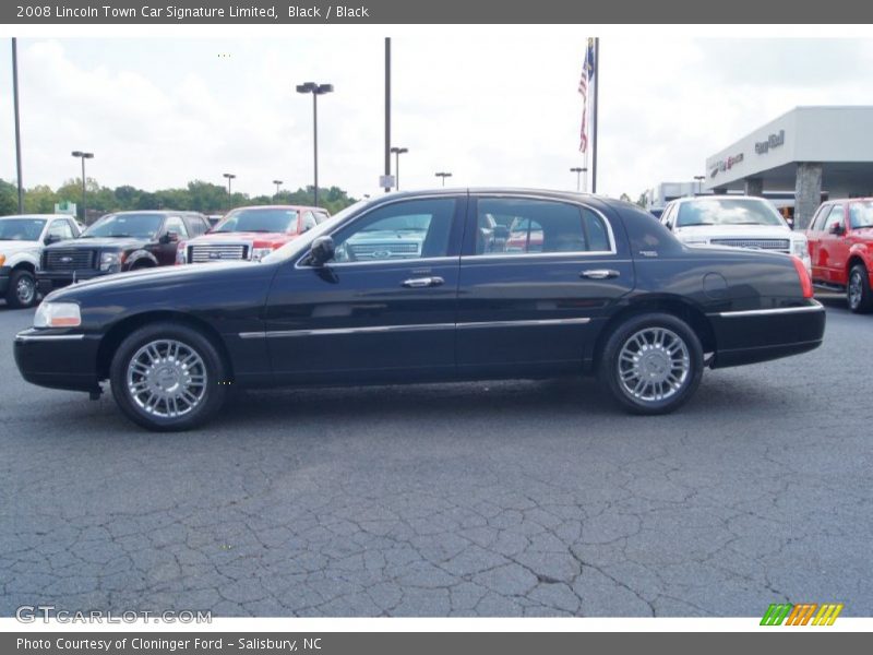 Black / Black 2008 Lincoln Town Car Signature Limited